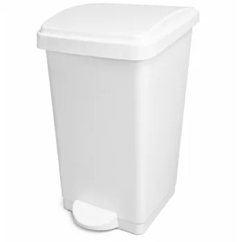 Pedálos szemetes 50L 27x30x60 cm fehér