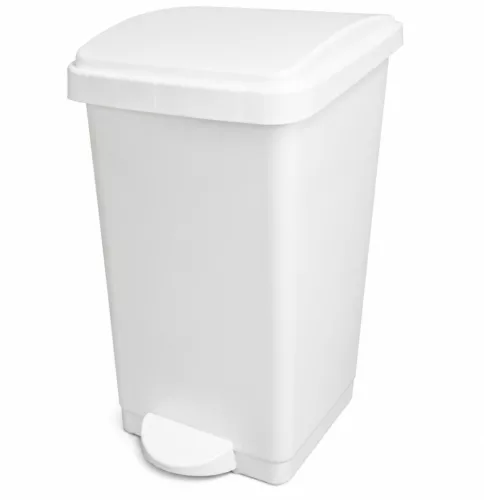 Pedálos szemetes 50L 27x30x60 cm fehér