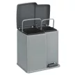Curver Duo szelektív pedálos szemetes 15+6 L 40x30x39,8 cm szürke-sötét szürke