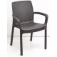 REGINA kerti szék rattan hatású barna 61x54x82 cm