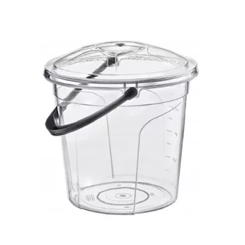 POLY TIME átlátszó fedeles vödör 20 L