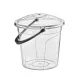 POLY TIME átlátszó fedeles vödör 20 L