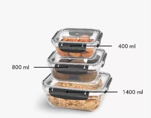 Dünya ételtartó szett 3 db-os 400ml, 800ml, 1400 ml