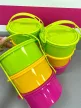 Műanyag ételhordó 3 részes 2x1,5 L+2 L