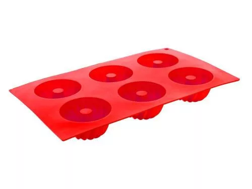 Culinaria Red mini kuglof szilikon forma 6 db-os