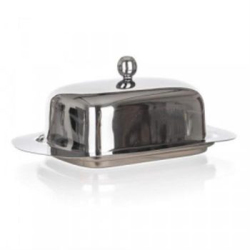 AKCENT rozsdamentes acél vajtartó 18,5x12,5x8,5 cm