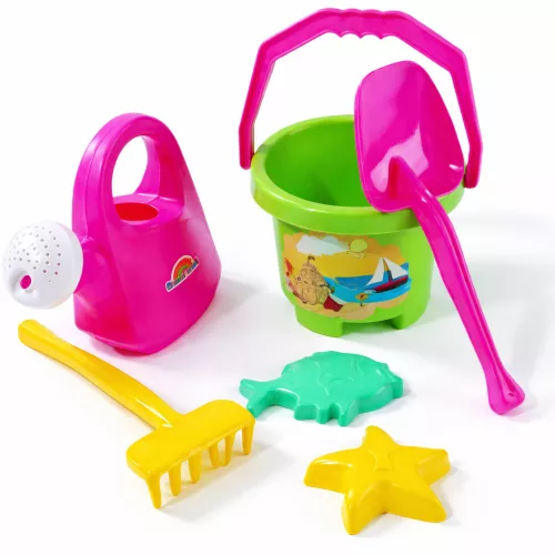 Bástyás homokozó 6 db-os szett 34x22x22cm