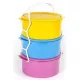 Ételhordó 3 részes színes műanyag 3x1,5 L