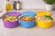 Ételhordó 3 részes színes műanyag 3x1,5 L
