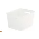 Kosár rattan hatású 18 L 35,5x30x22 cm fehér