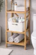 Kosár rattan hatású 18 L 35,5x30x22 cm fehér