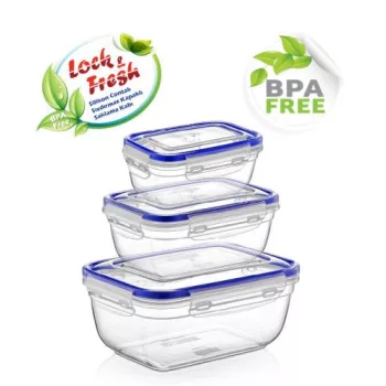   DÜNYA Ételtartó szögletes 3 db-os szett 400 ml 800 ml 1400 ml