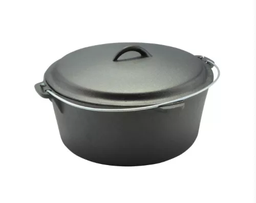 Perfect Home Öntöttvas bogrács-lábas fedővel holland sütő 30x14 cm 7,2 L