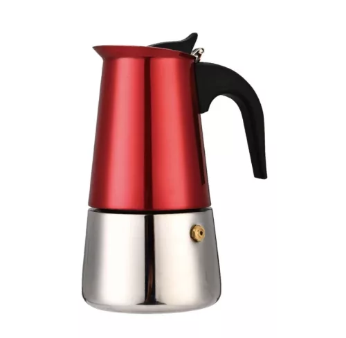 Perfect Home kotyogós kávéfőző 4 sz. rozsdamentes indukciós metálpiros