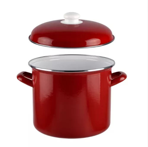 Perfect Home Bordó Zománcozott Fazék fedővel 18x17 cm 4 L