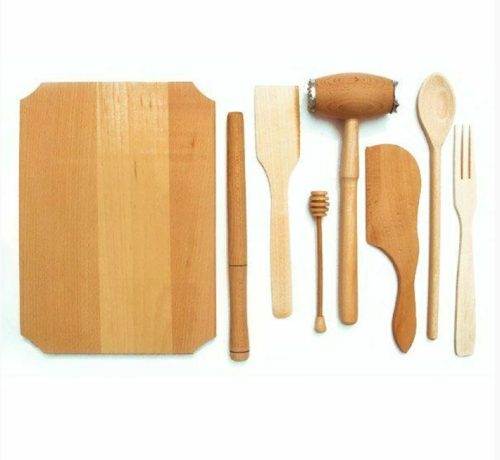 Vágódeszka és konyhai szett 7 részes fa