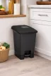 Pedálos szemetes 100 L szürke fekete 50,5x60x83 cm