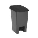 Pedálos szemetes 70 L szürke fekete 45,5x53x74,3 cm