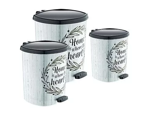 Pedálos szemetes Home felirattal 3 db-os szett