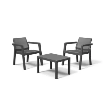 CURVER EMILY 2 személyes bútor szett szürke antracit 