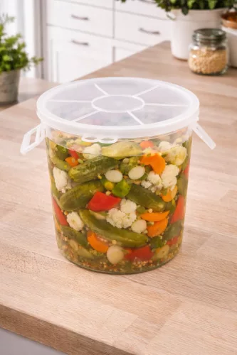 Savanyúságos dézsa tetővel 45 L