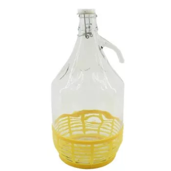 DÁMA fémcsatos üveg demizson 5 L 18,4x18,4x37 cm