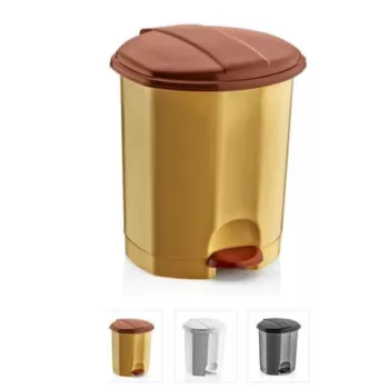   DÜNYA Pedálos szemetes kivehető betéttel 11 L 26,4x25,7x32,8 cm fehér