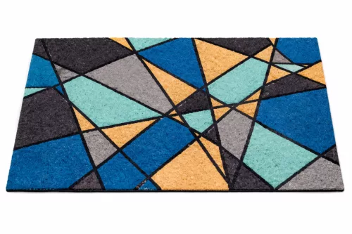 Lábtörlő kék absztrakt mintával 60x40 cm