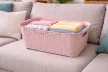 HOBBY LIFE Ruháskosár rattan stílusú 26 L 31,5x50x22,5 cm