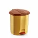 Pedálos szemetes 7 L 27x23,5 cm bézs-barna