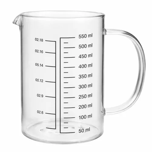 Hőálló mércés kancsó 0,66 L 13x9 cm