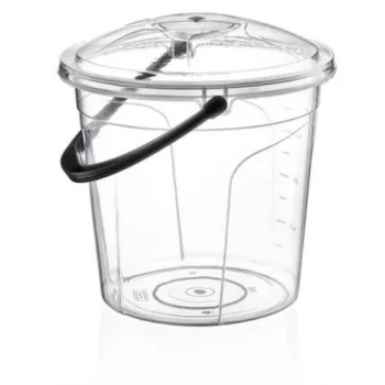 POLY TIME átlátszó fedeles vödör 10 L 30x30 cm