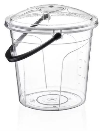 POLY TIME átlátszó fedeles vödör 10 L 30x30 cm