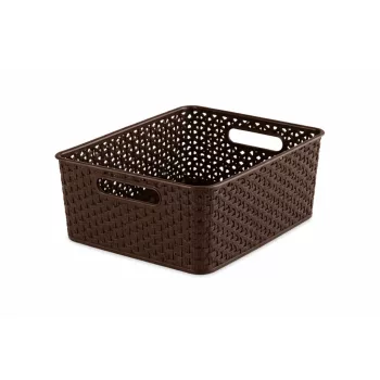   CURVER Rattan hatású műanyag kosár barna 13 L 35,5x30x14cm