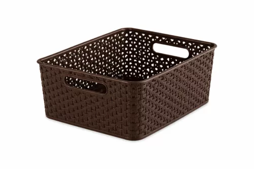 CURVER Rattan hatású műanyag kosár barna 13 L 35,5x30x14cm