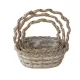Rattan kosár fonott füles ovál M méret 31x24x12 cm natúr