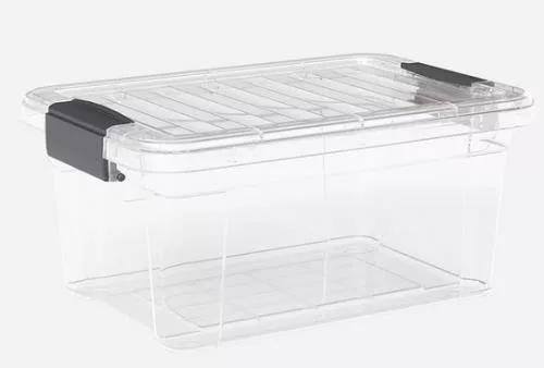DÜNYA Tároló doboz tetővel 10,5 L 25x36x16,6 cm