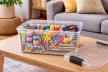 DÜNYA Tároló doboz tetővel 10,5 L 25x36x16,6 cm
