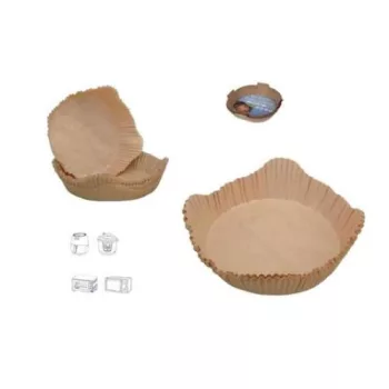   Air fryer szögletes sütőpapír tálca füllel 20 cm 50 darab