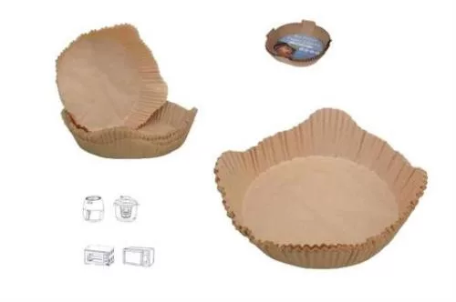 Air fryer szögletes sütőpapír tálca füllel 20 cm 50 darab