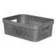 CURVER INFINITY Tárolókosár pötty lyuk mintával 11 L 14x36x27 cm sötét szürke