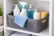 CURVER INFINITY Tárolókosár pötty lyuk mintával 11 L 14x36x27 cm sötét szürke