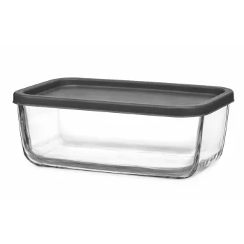 Üveg tároló edény 1,17 L 18,6x12,3x7,3 cm