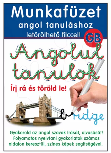 Angolul tanulok letörölhető munkafüzet 21x30 cm