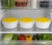 Ételhordó 3 részes műanyag 3x1 L vegyes színek