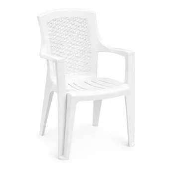   Progarden EDEN Szék magastámlás műanyag fehér rattan hatású 60x62x89 cm