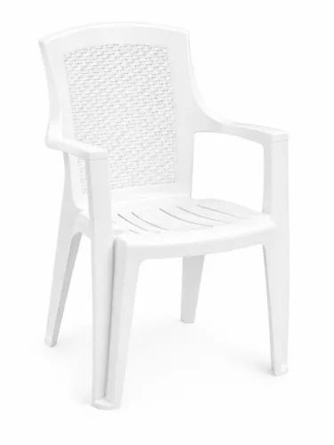 Progarden EDEN Szék magastámlás műanyag fehér rattan hatású 60x62x89 cm