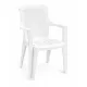 Progarden EDEN Szék magastámlás műanyag fehér rattan hatású 60x62x89 cm