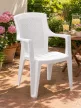Progarden EDEN Szék magastámlás műanyag fehér rattan hatású 60x62x89 cm