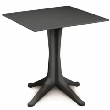 PONENTE asztal 70x70 cm műanyag antracit 
